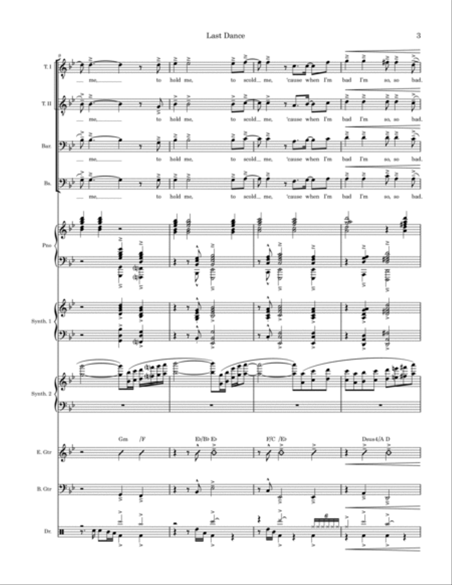 Last Dance Small Ensemble scores gallery preview page 3