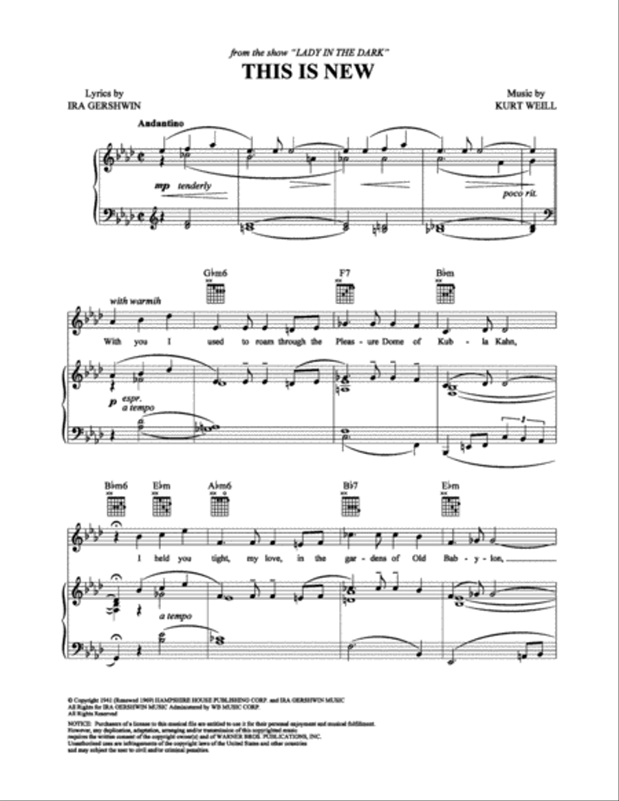 This Is New This Is New Piano, Vocal, Guitar scores gallery preview page 1