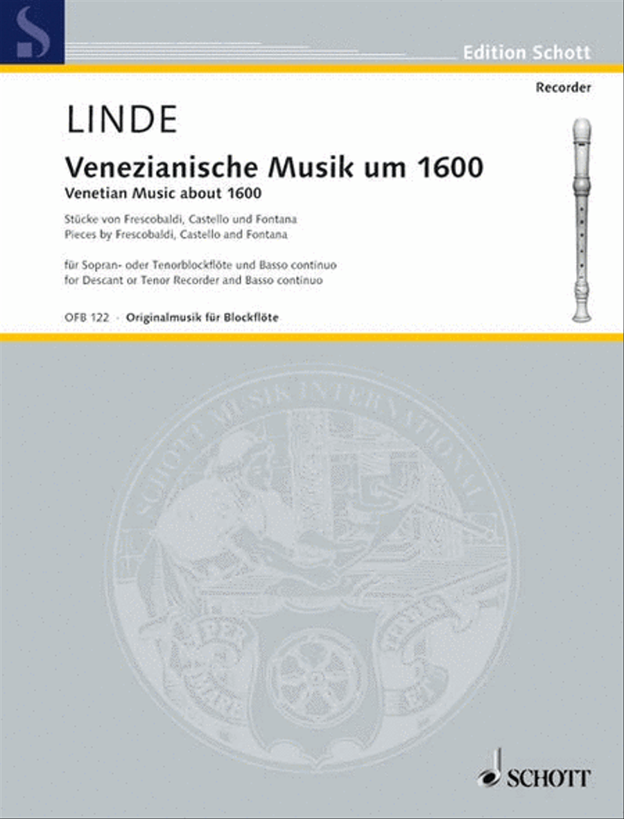 Venetian Music about 1600 Tenor Recorder scores gallery preview page 1