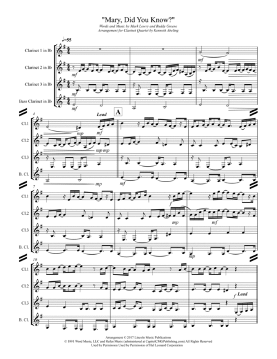 Mary, Did You Know? Woodwind Ensemble scores gallery preview page 2