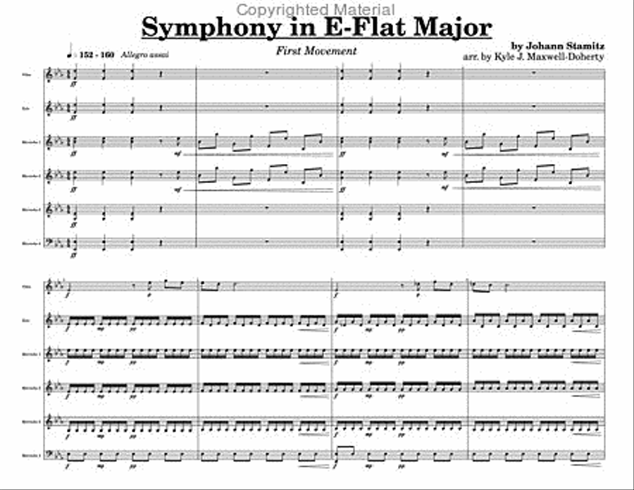 Symphony in Eb Major Percussion Ensemble scores gallery preview page 3