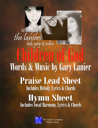 Book cover for CHILDREN OF GOD, Lead Sheet (Melody, Lyrics, Chords) & Hymn Sheet (Vocal Harmony, Lyrics, Chords