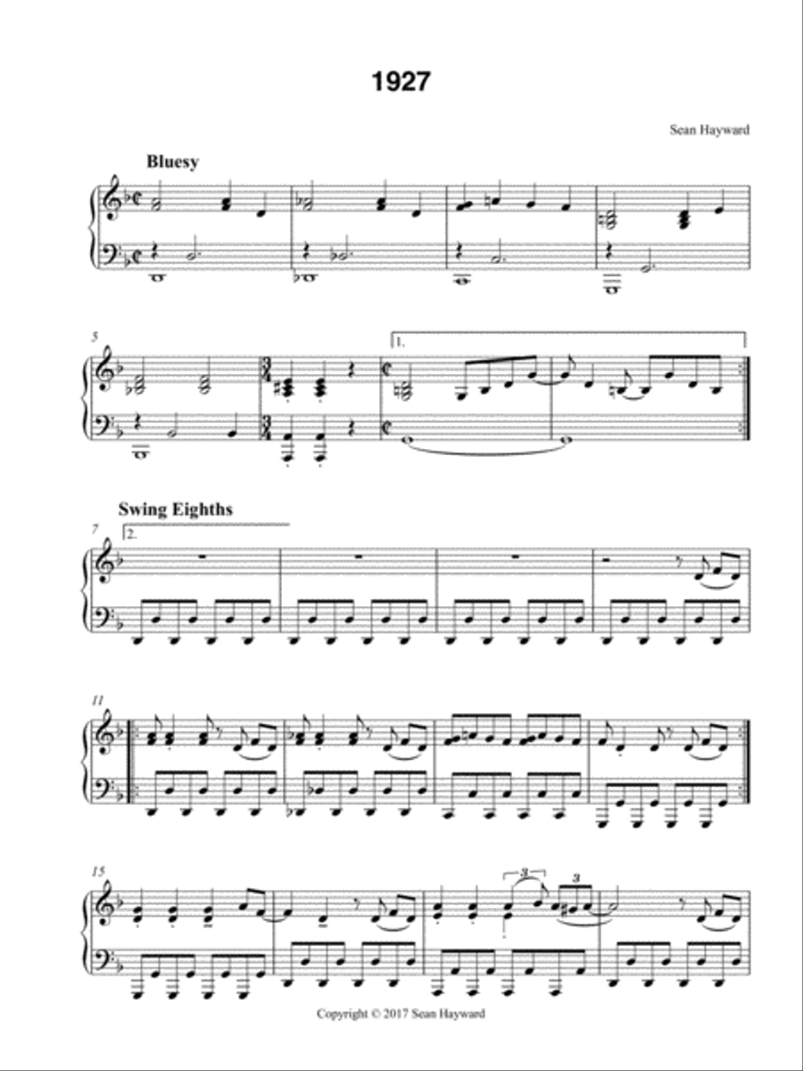 1927 Piano Solo scores gallery preview page 1