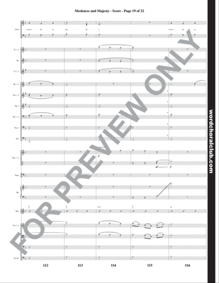 Meekness and Majesty - Orchestration Choir scores gallery preview page 20