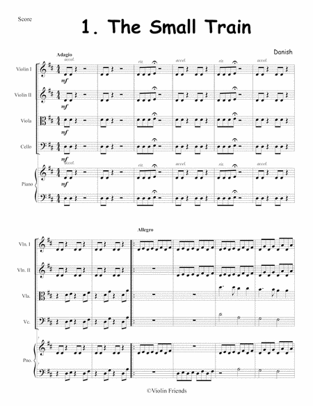 11 Children's Songs arr. for Piano Quintet: Conductor's Score