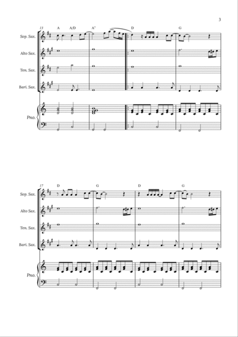 Imagine Saxophone Quartet scores gallery preview page 3