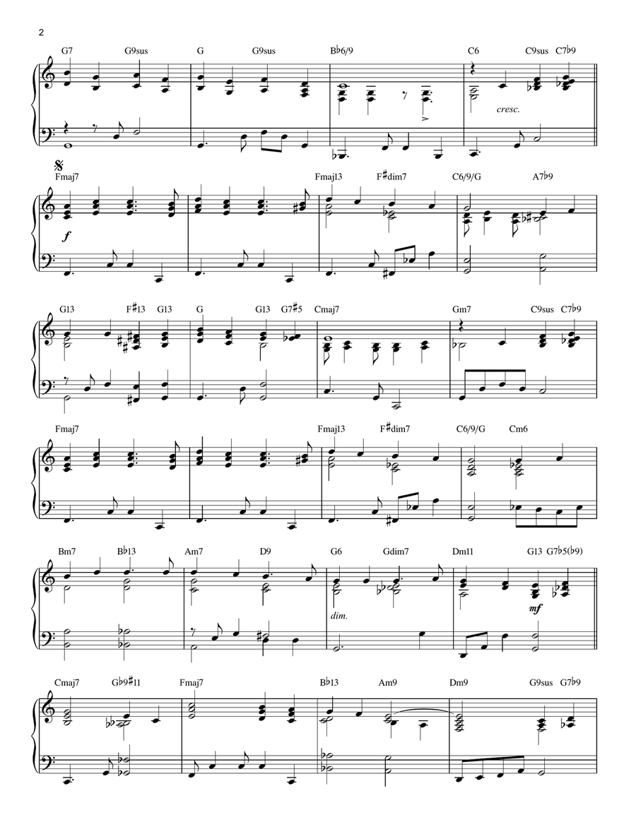 (There's No Place Like) Home For The Holidays [Jazz version] (arr. Brent Edstrom) Piano Solo scores gallery preview page 2