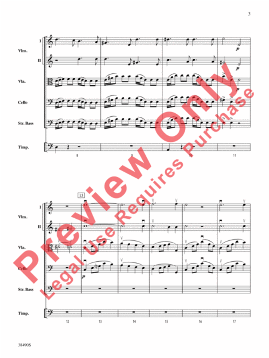 Two Selections from Mozart's Requiem Mass String Orchestra scores gallery preview page 4