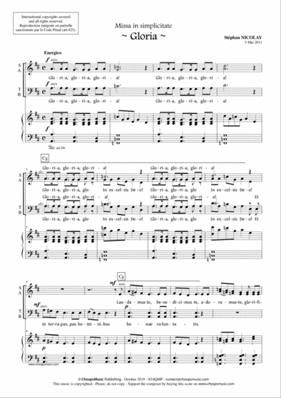 Missa in simplicitate 4-Part scores gallery preview page 6