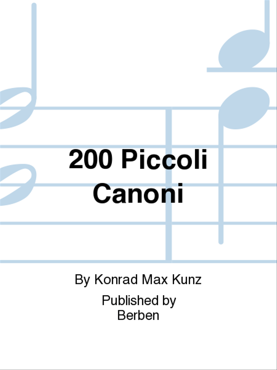 200 Piccoli Canoni Piano Solo scores gallery preview page 1