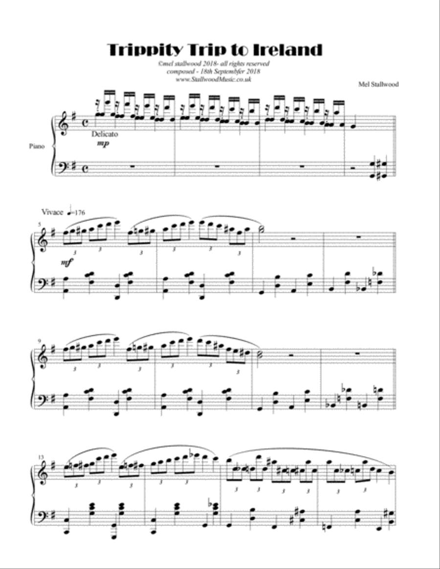 Trippity Trip to Ireland Piano Solo scores gallery preview page 2