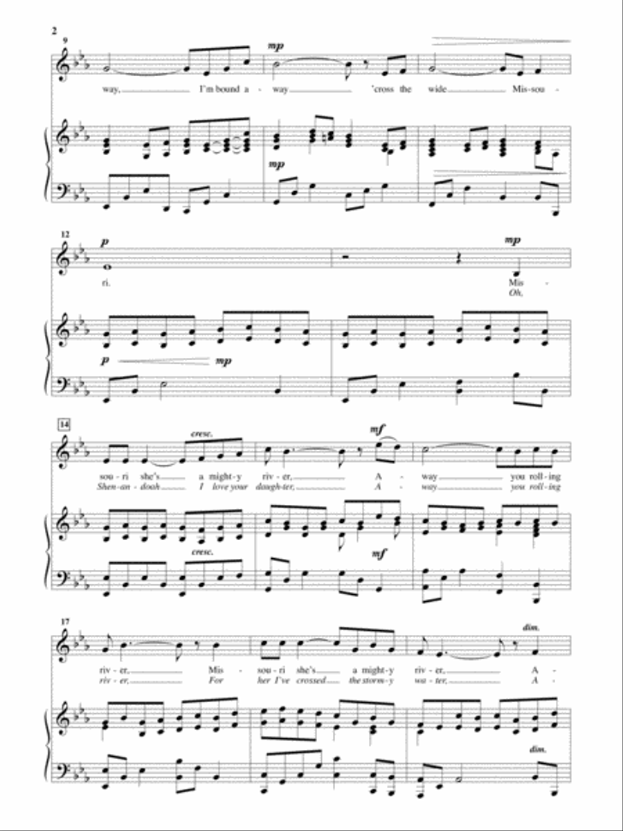 Shenandoah [Medium Voice] Medium Voice scores gallery preview page 2