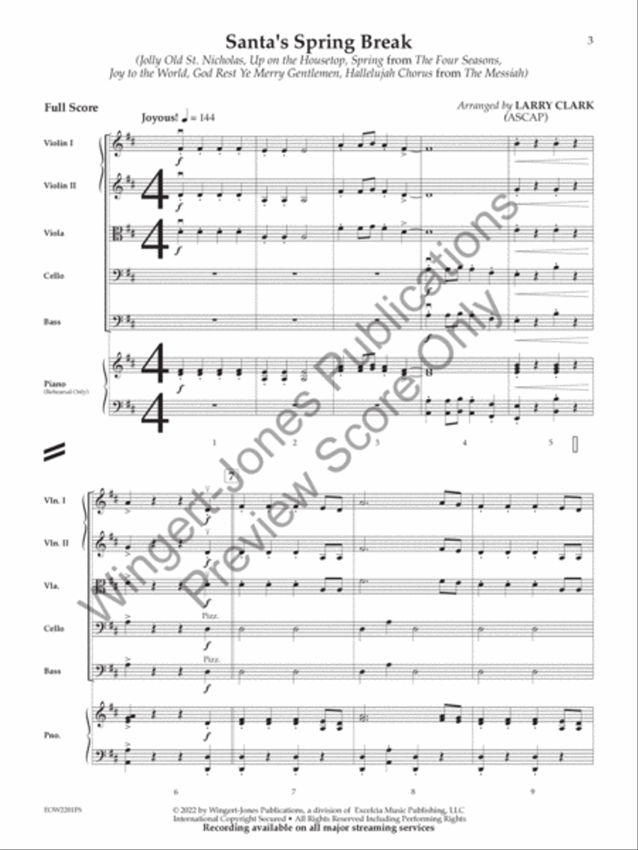 Santa's Spring Break String Orchestra scores gallery preview page 2