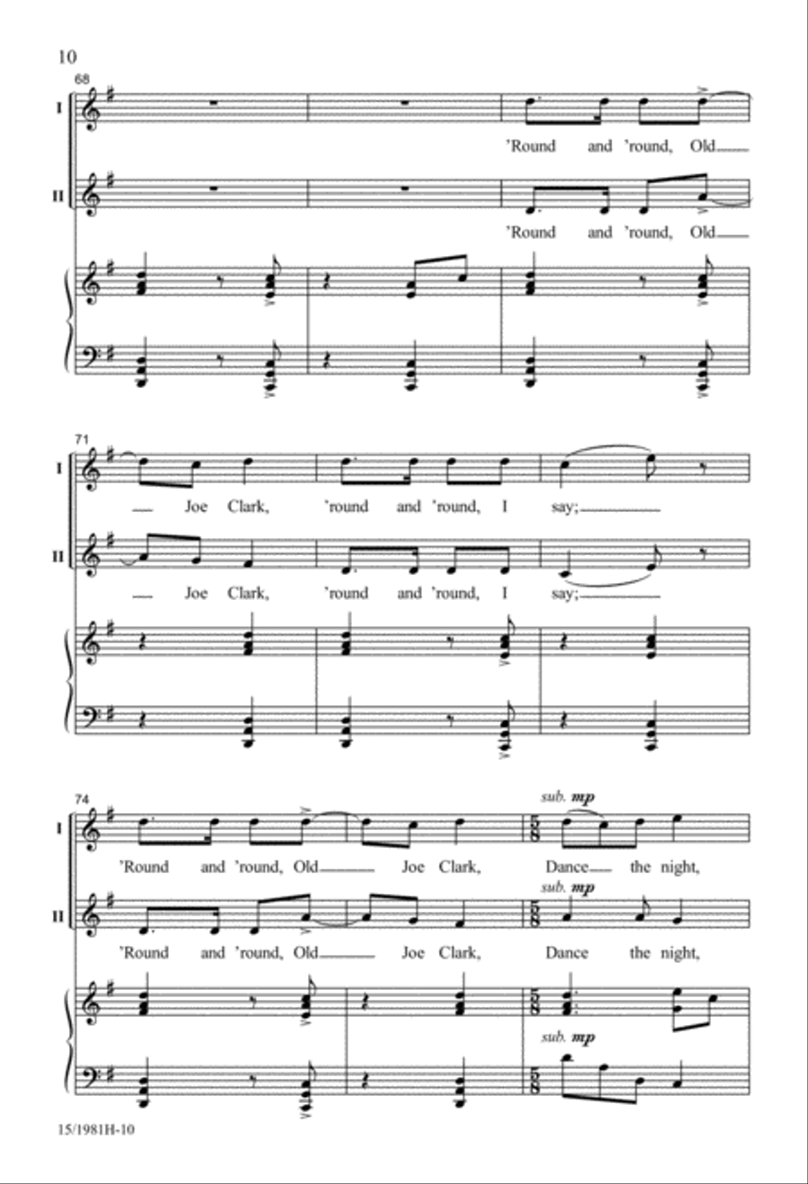 Old Joe Clark 2-Part scores gallery preview page 10