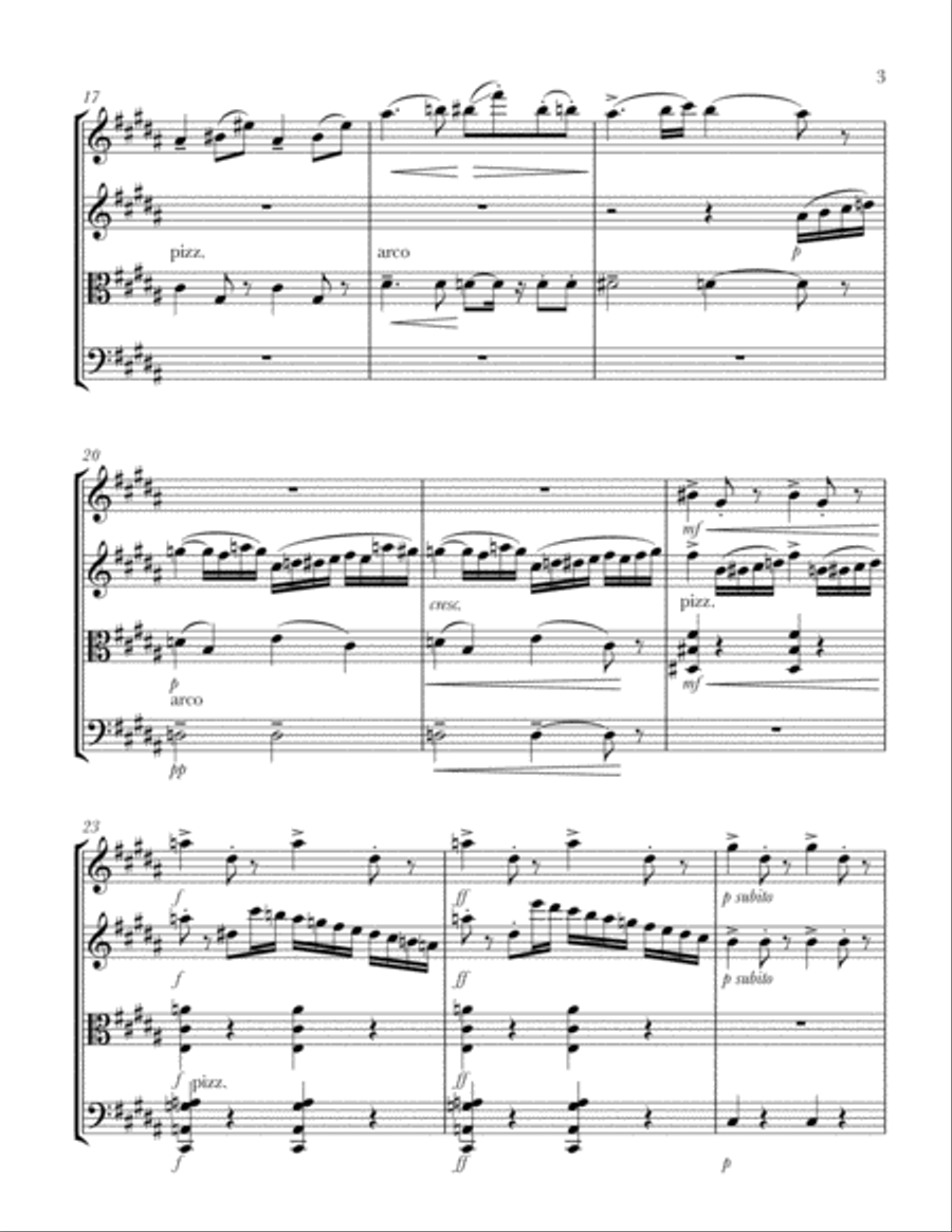 Tuileries from Pictures at an Exhibition - String Quartet String Quartet scores gallery preview page 3