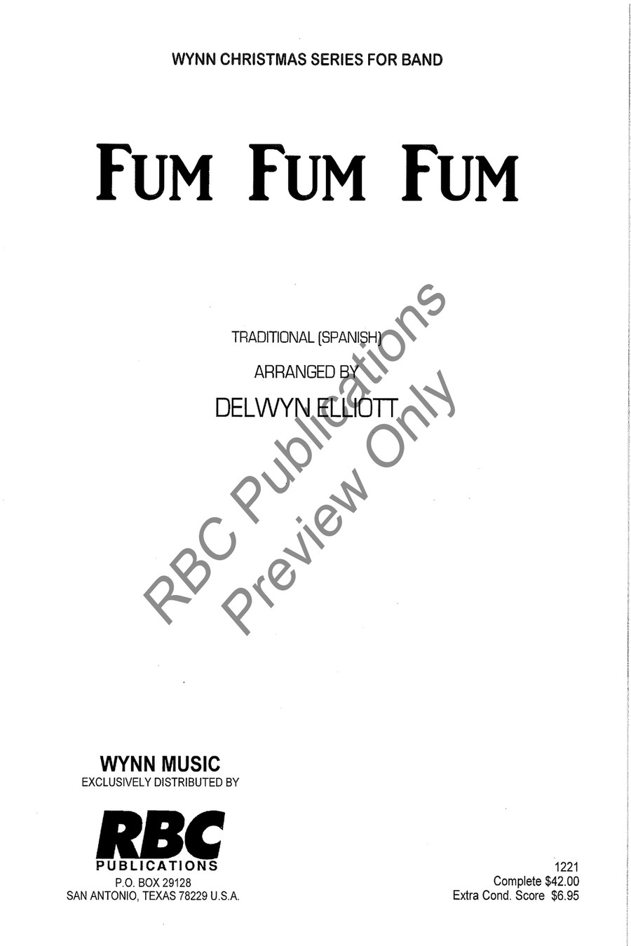 Fum Fum Fum Concert Band scores gallery preview page 2