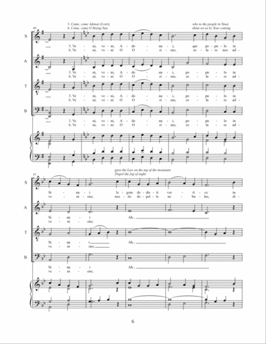 Veni, Veni Emmanuel (SATBdiv) 4-Part scores gallery preview page 6
