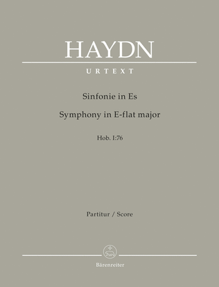 Book cover for Symphony in E-flat major Hob. I:76