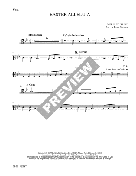 Easter Alleluia - Instrument edition
