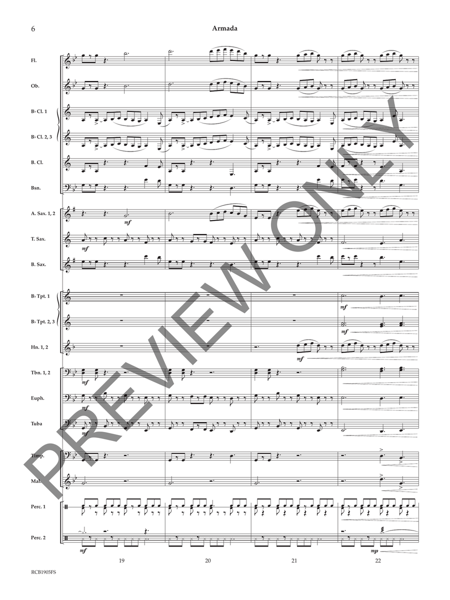 Armada (Score) Concert Band scores gallery preview page 7