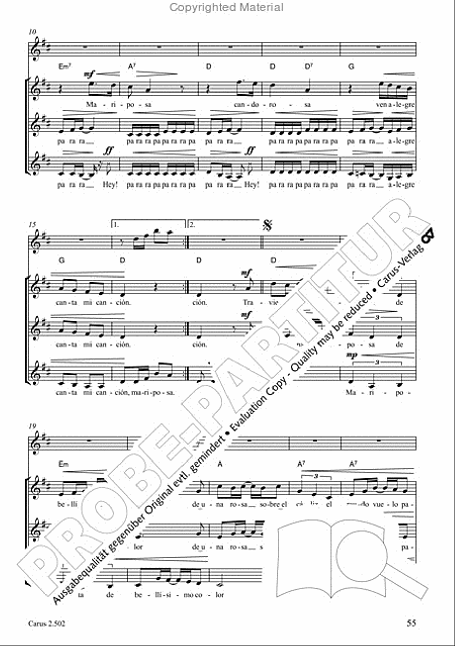 Makumbebe II. Latin American Choral Repertoire. Carmina mundi. Music + CD Choir scores gallery preview page 56