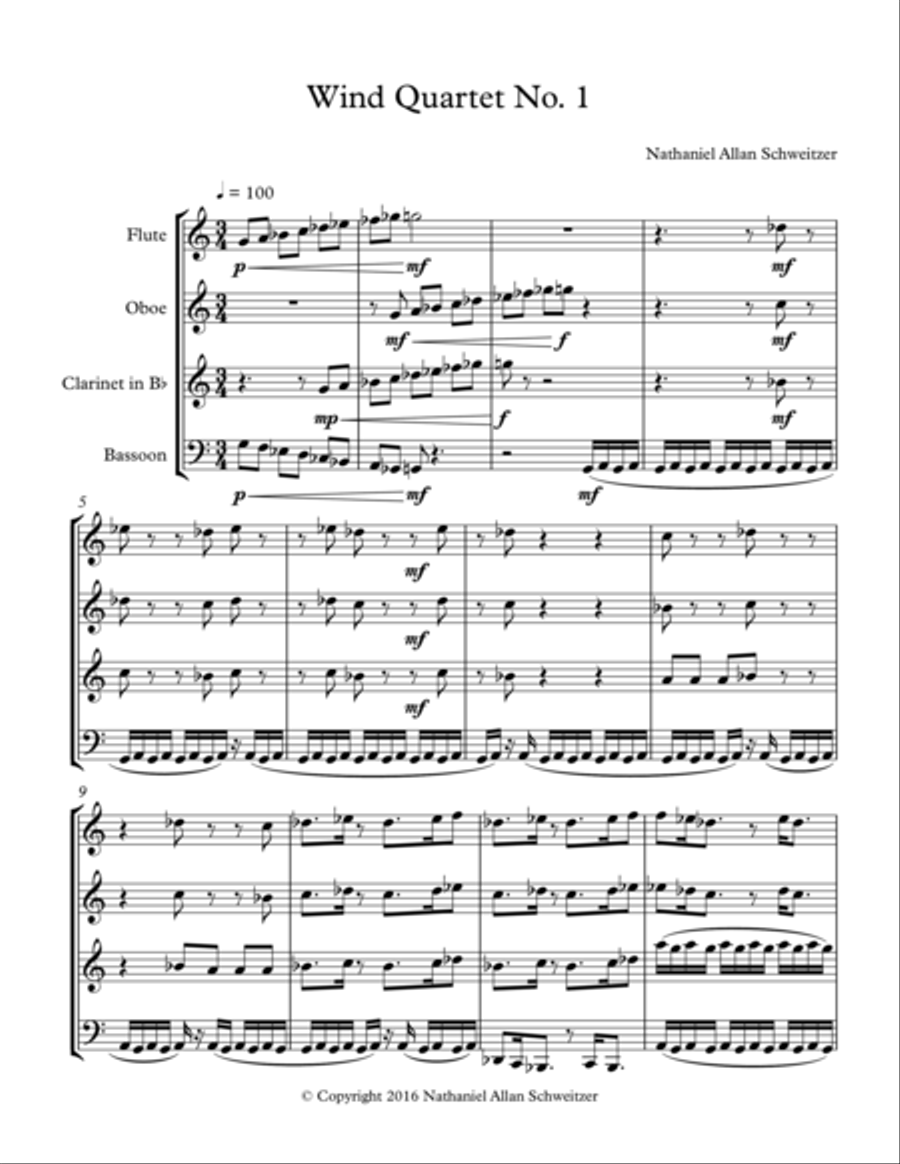 Woodwind quartets discount