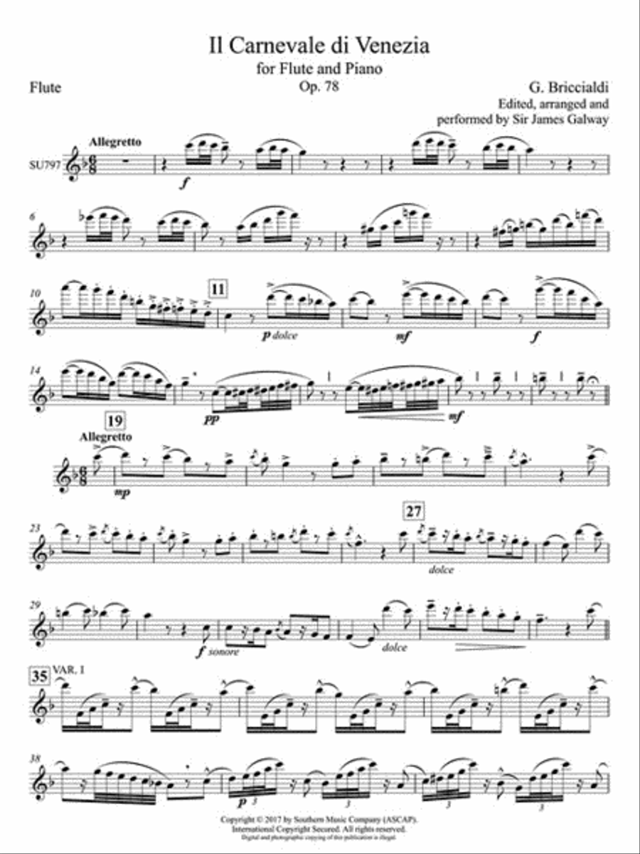 The Carnival of Venice Flute Solo scores gallery preview page 4