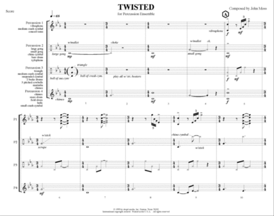 Twisted Percussion Ensemble scores gallery preview page 2