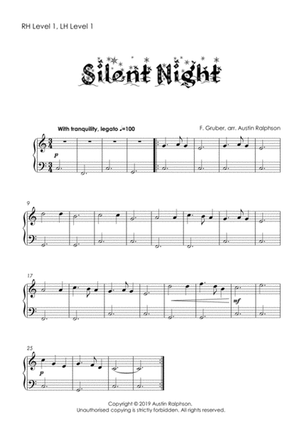 Silent Night - for easy piano to intermediate piano image number null