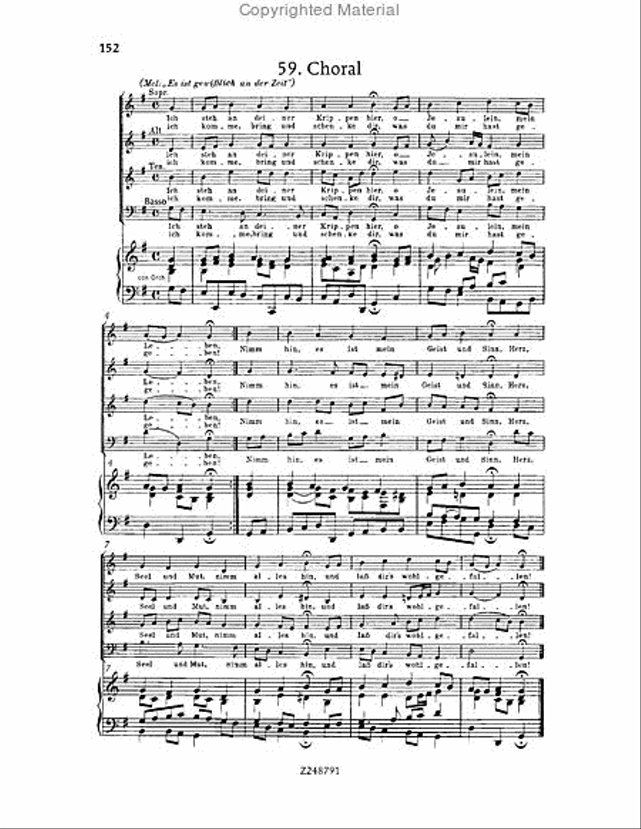 Christmas Oratorio, BWV 248 Choir scores gallery preview page 151