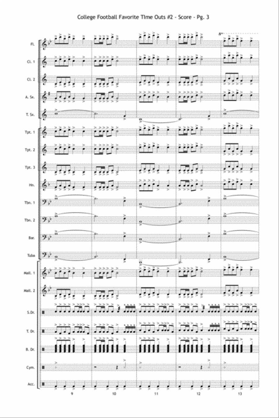 College Football Favorite Time Outs #2 Marching Band scores gallery preview page 4