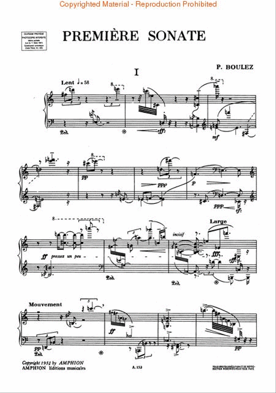 Sonate (Sonata) No. 1 Piano Solo scores gallery preview page 2