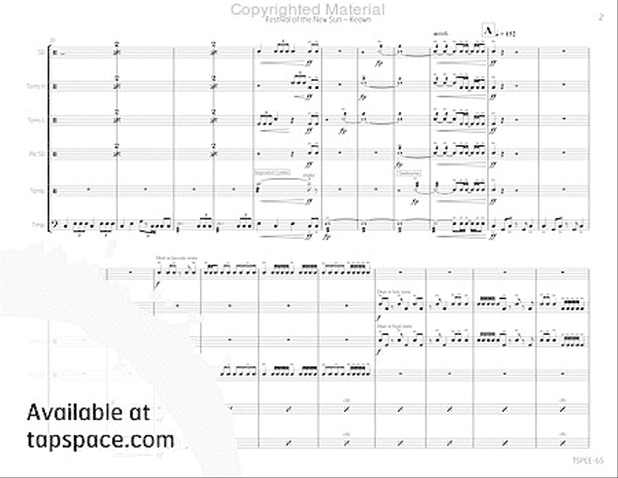 Festival of the New Sun Percussion Ensemble scores gallery preview page 6
