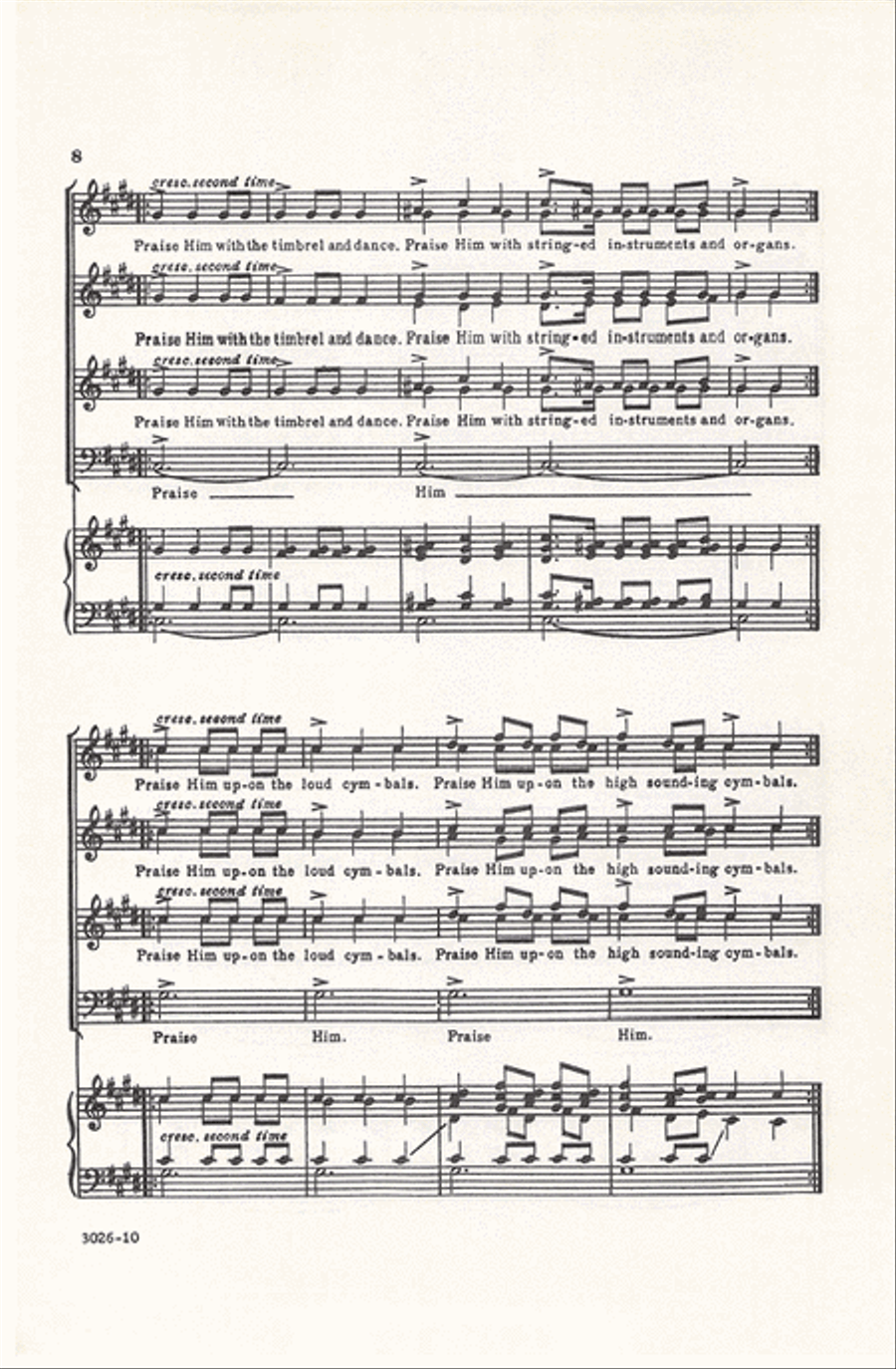 Psalm 150 Divisi scores gallery preview page 8