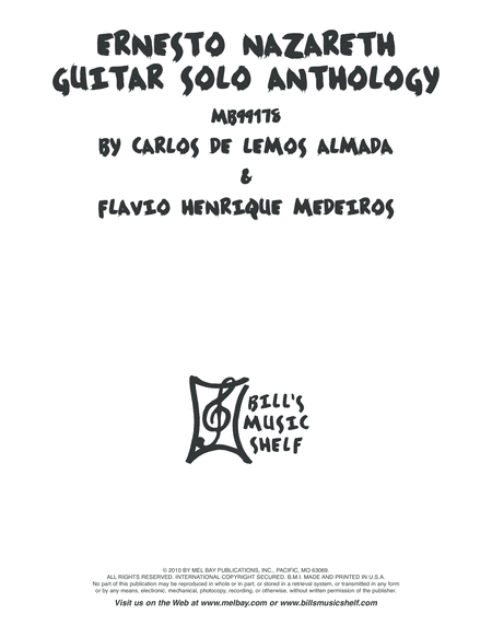 Ernesto Nazareth Guitar Solo Anthology-28 Guitar Solos