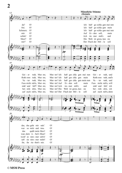 Schubert-Eine altschottische Ballade,in a flat minor,Op.165,No.5,for Voice and Piano image number null