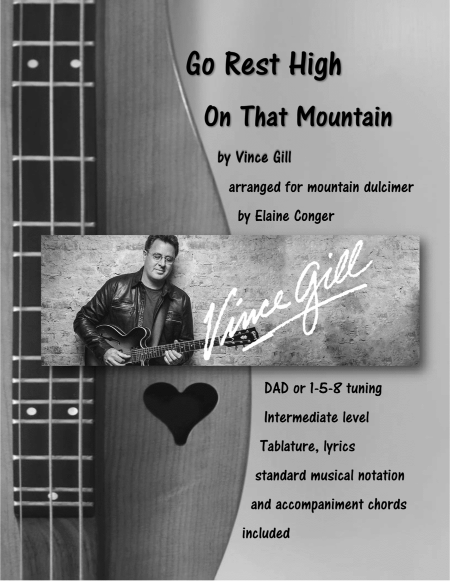Go Rest High On That Mountain Dulcimer scores gallery preview page 1