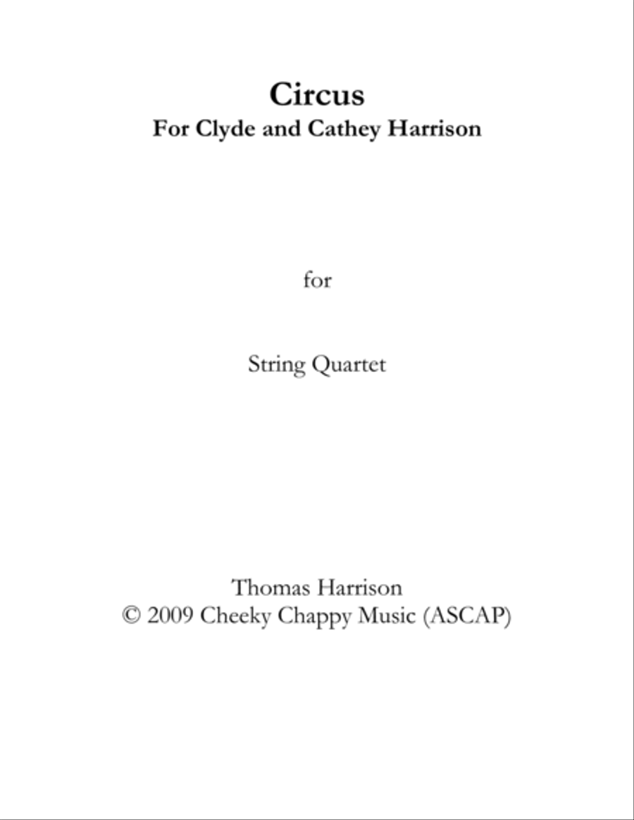 Circus Circus String Quartet scores gallery preview page 1