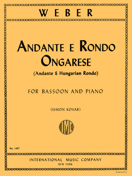 Andante and Rondo Ongarese, Op. 35 (KOVAR)