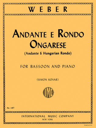 Book cover for Andante & Rondo Ongarese, Op. 35