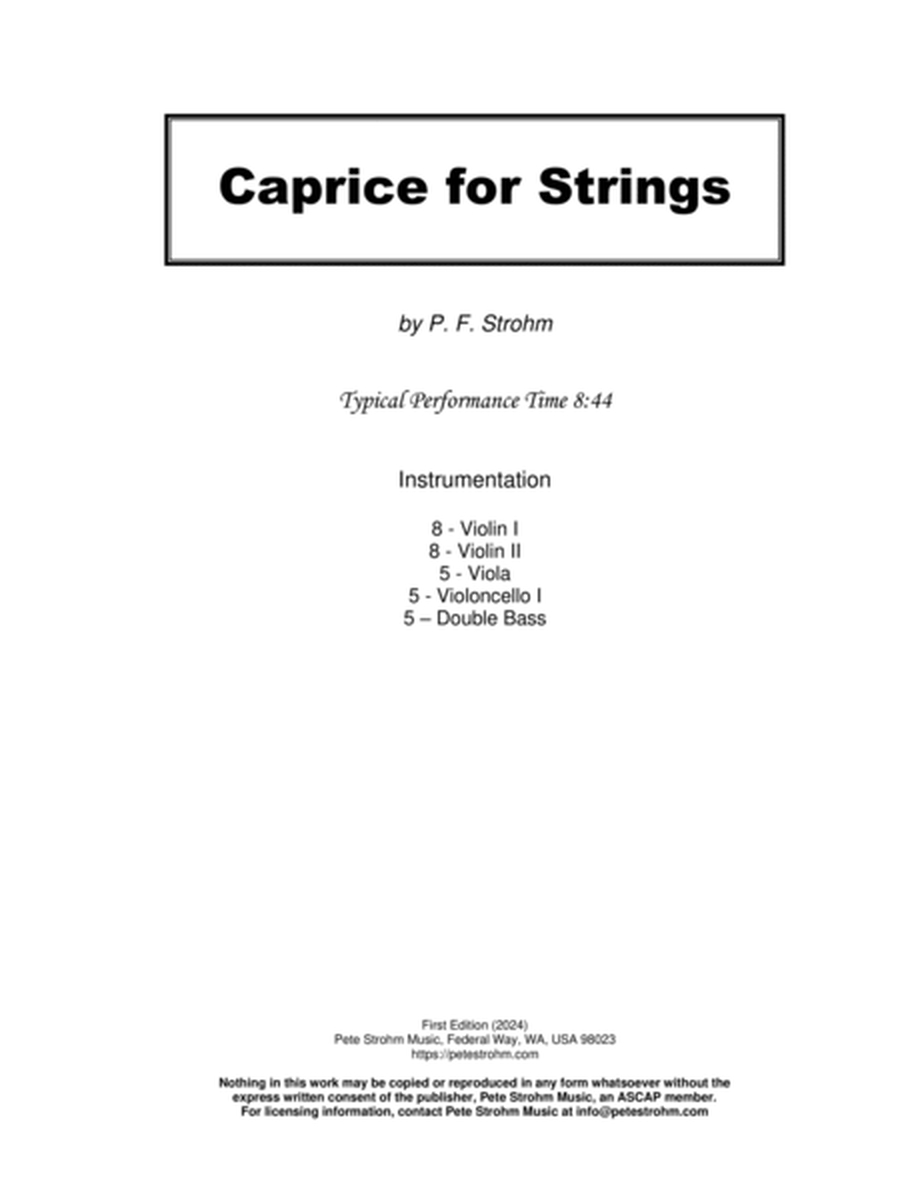 Caprice for Strings image number null