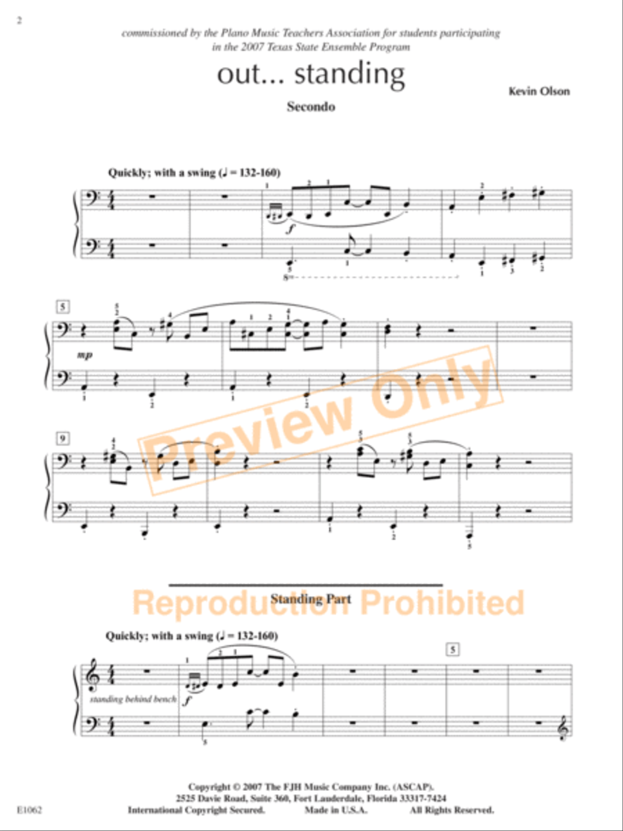 out. . .standing (NFMC) Piano Method scores gallery preview page 3
