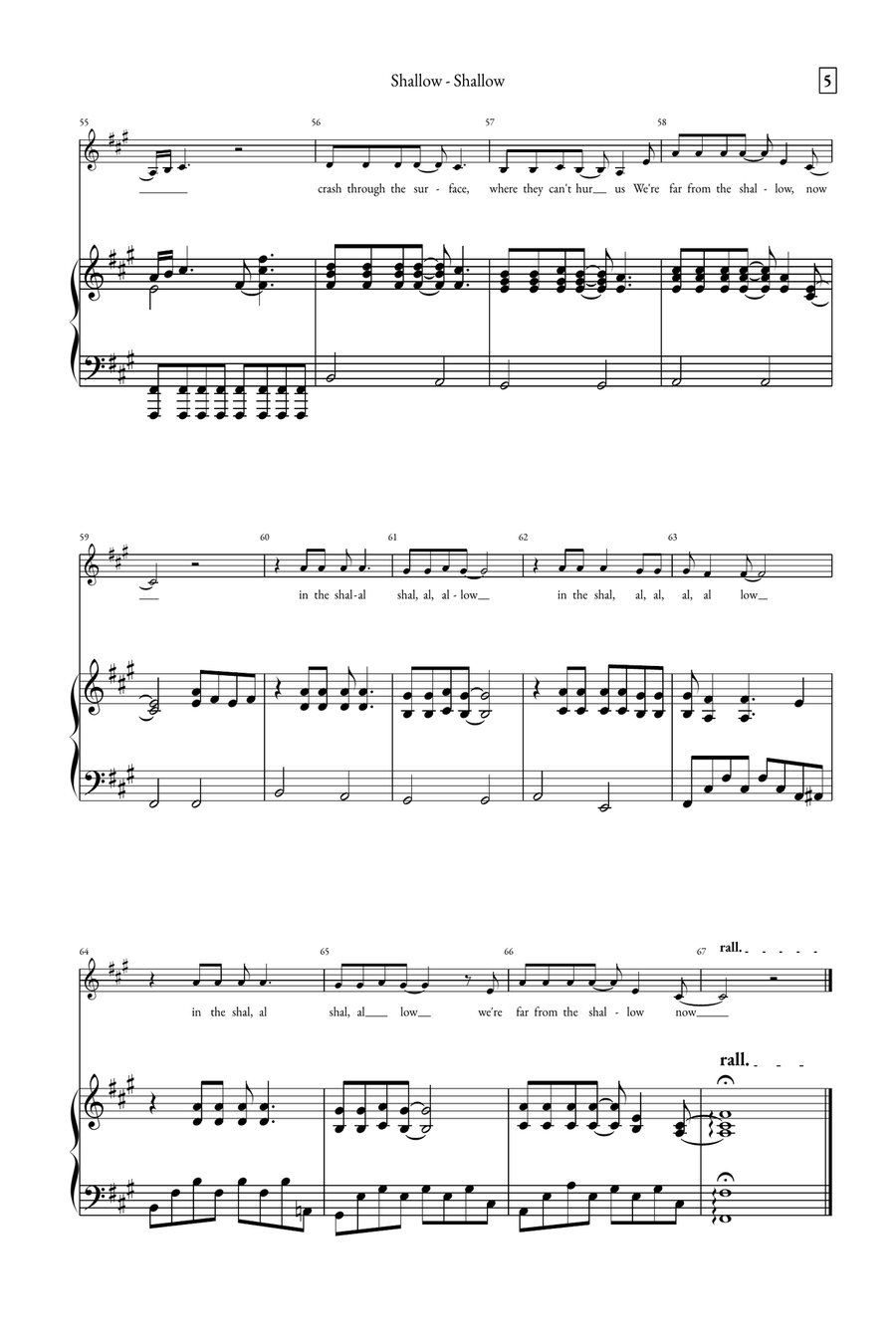 Shallow A Cappella scores gallery preview page 5