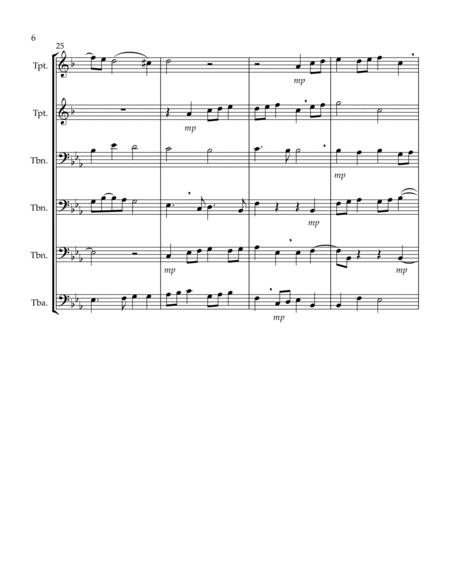 Sing Joyfully (Eb) ( Brass Sextet) (2 Trp, 3 Trb, 1 Tuba)