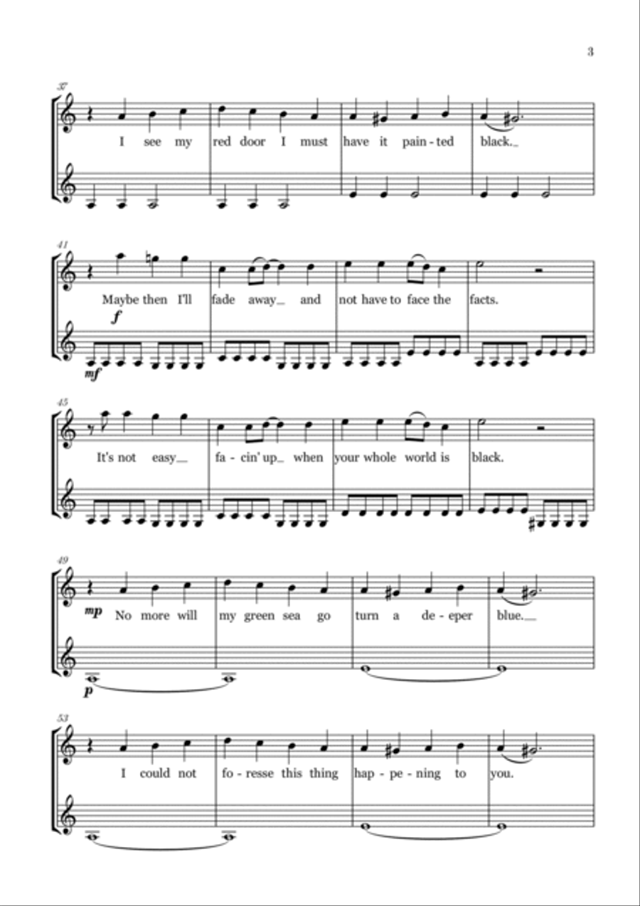 Paint It, Black String Duet scores gallery preview page 3
