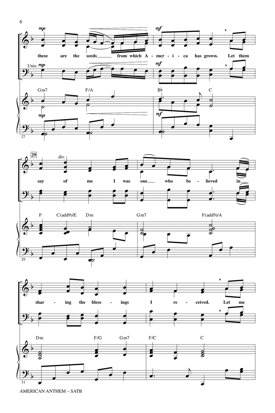 American Anthem American Anthem 4-Part scores gallery preview page 5