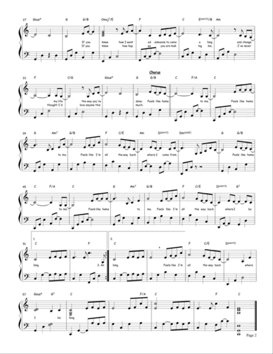 Feels Like Home Celtic Harp scores gallery preview page 2