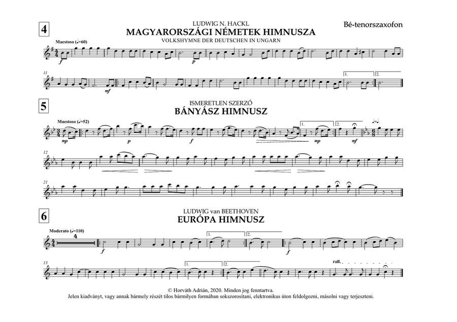 Indulókönyv 2020 - 14 B-tenorszaxofon Concert Band scores gallery preview page 6