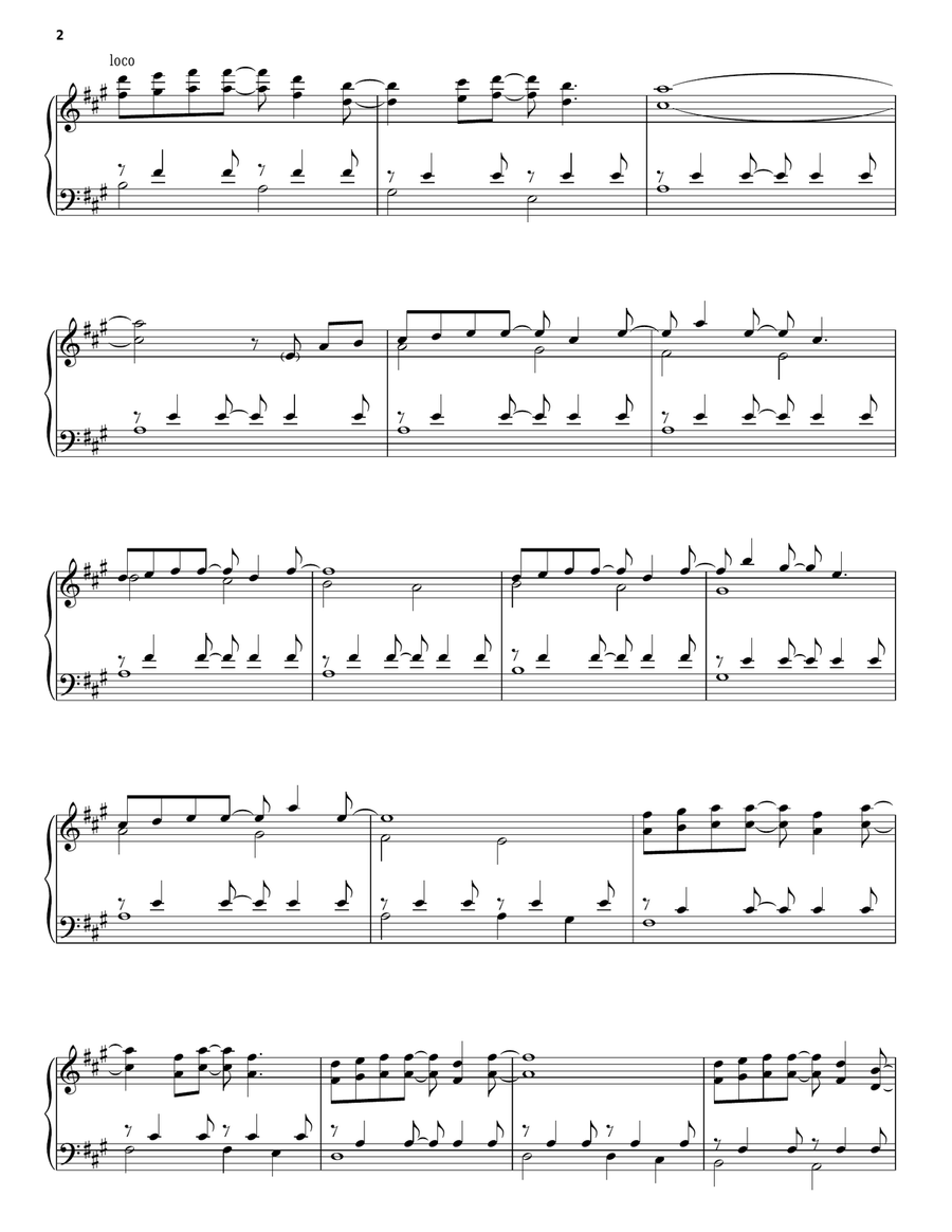 Forrest Gump - Main Title (Feather Theme) Piano Solo scores gallery preview page 2