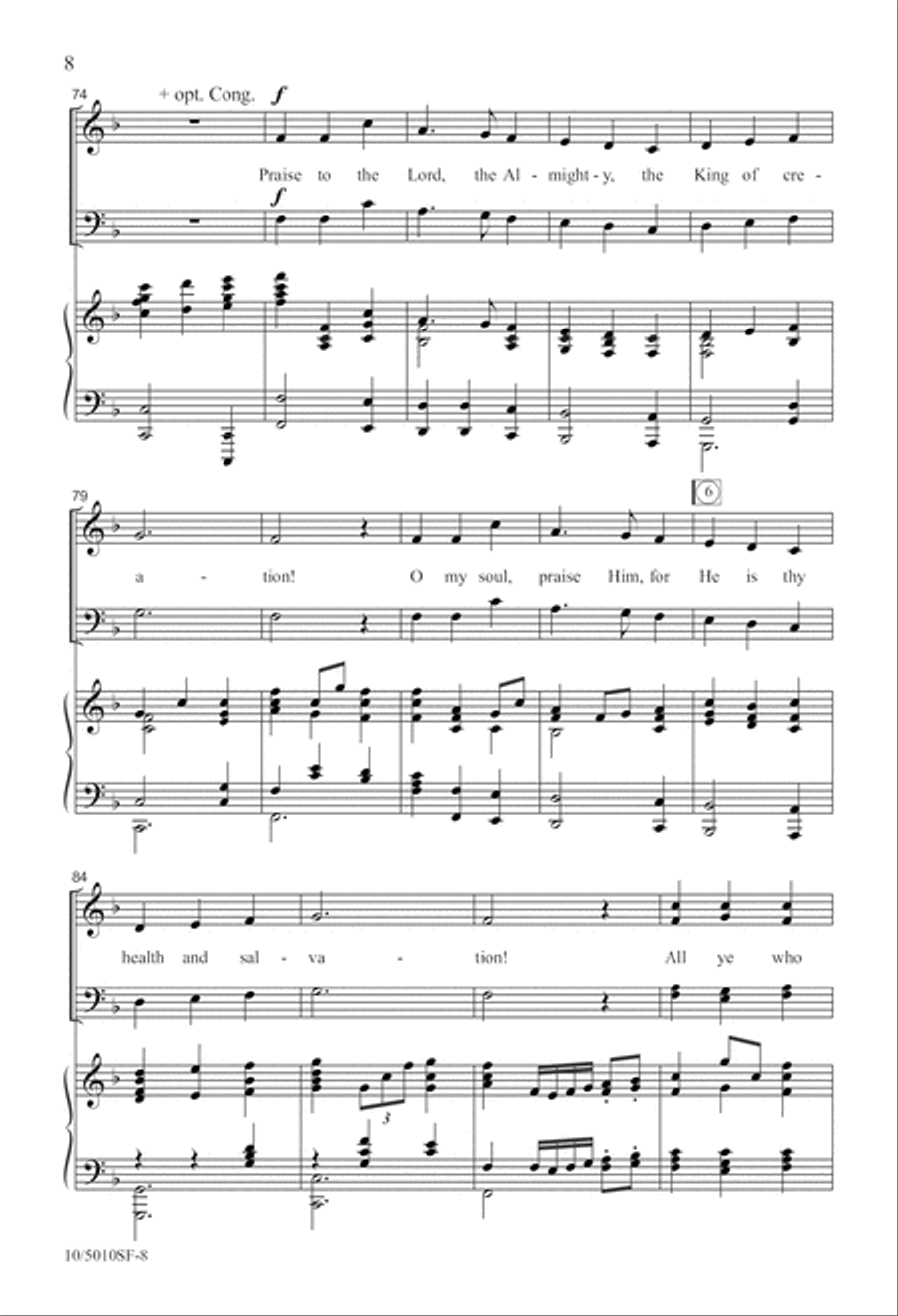 Let the Amen Sound Again! 4-Part scores gallery preview page 8